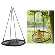 Leagan suspendat, cuib de barza, Verk Group, tip panza paianjen, negru, 100 cm