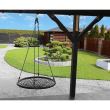Leagan suspendat, cuib de barza, negru, max 120 kg, 100 cm