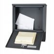 Cutie postala cu LED solar, numar de casa, suport ziar, culoare antracit, 33x36.5x12.5 cm