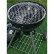 Gratar gradina/grill, rotund, cu roti, capac, recipient cenusa, 53 cm 