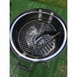 Gratar gradina/grill, rotund, cu roti, capac, recipient cenusa, 53 cm 