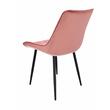 Scaun bucatarie/living, metalic, catifea, roz, 53x63x83 cm, Misty