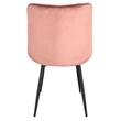 Scaun bucatarie/living, metalic, catifea, roz, 53x63x83 cm, Misty