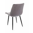 Scaun bucatarie/living, metalic, catifea, gri, 53x63x83 cm, Misty