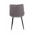 Scaun bucatarie/living, metalic, catifea, gri, 53x63x83 cm, Misty