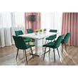 Scaun bucatarie/living, metalic, catifea, verde, 53x63x83 cm, Misty