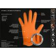 Manusi nitril, unica folosinta, portocaliu, set 50 buc, marimea L, NEO