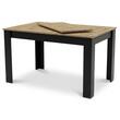 Masa pentru sufragerie/living, Artool, cu blat extensibil, pal, negru si stejar artizanal, 120-160x80x75 cm