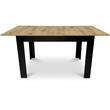 Masa pentru sufragerie/living, Artool, cu blat extensibil, pal, negru si stejar artizanal, 120-160x80x75 cm