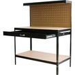 Masa de lucru, atelier, metalica, cu panouri pentru scule, sertar, raft, max 230 kg, 120x60x150 cm, Strend Pro