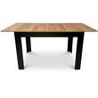 Masa pentru sufragerie/living, Artool, cu blat extensibil, pal, negru si craft, 120-160x80x75 cm