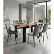 Masa pentru sufragerie/living, Artool, cu blat extensibil, pal, negru si craft, 120-160x80x75 cm