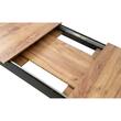 Masa pentru sufragerie/living, Artool, cu blat extensibil, pal, negru si craft, 120-160x80x75 cm