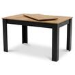Masa pentru sufragerie/living, Artool, cu blat extensibil, pal, negru si craft, 120-160x80x75 cm