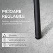 Masa gradina/terasa/balcon pentru exterior, rotunda, metalica, negru, 91x71.5 cm