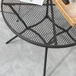 Masa gradina/terasa/balcon pentru exterior, rotunda, metalica, negru, 91x71.5 cm