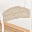Masa pentru sufragerie/bucatarie + 4 scaune, MDF, metal, maro si alb, 105x65x76.5 cm