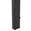Masa pentru sufragerie/bucatarie + 4 scaune, metal, piele PU, blat sticla, negru, 120x70x75 cm