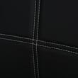 Masa pentru sufragerie/bucatarie + 4 scaune, metal, piele PU, blat sticla, negru, 120x70x75 cm
