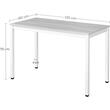 Masa pentru sufragerie/living, Artool, pal, metal, maro rustic si negru, 120x60x75 cm