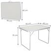 Masa plianta pentru gradina, camping, pescuit, Springos, tip valiza, crem, 90x60x70 cm