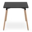 Masa stil scandinav, Artool, dreptunghiulara, MDF si lemn, negru, 120x80x75 cm