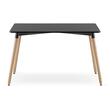 Masa stil scandinav, Artool, dreptunghiulara, MDF si lemn, negru, 120x80x75 cm