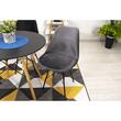 Masa stil scandinav, Artool, rotund, MDF si lemn, negru, 80x72 cm