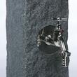 Masca robinet de gradina, cu adaptor furtun, efect granit, antracit, 24x98 cm, Prosperplast