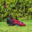 Masina de tuns iarba, gazon, electrica, motor fara perii, cu 2 acumulatori 4 Ah, incarcator, 2x20V Li-ion, 32 cm, Worcraft
