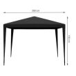Material/acoperis pentru pavilion gradina, PE, gri, 3x3x1.9 m