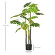 Monstera artificiala cu ghiveci, verde, 120 cm