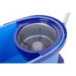 Mop industrial, rotativ, cu galeata pe roti si maner telescopic, albastru, 35 L 