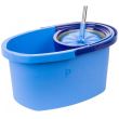 Mop industrial, rotativ, cu galeata pe roti si maner telescopic, albastru, 35 L 