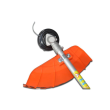 Motocoasa, trimmer, pe benzina, pentru iarba, 2500 W, 3.4 CP, cu accesorii, Tatta