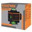 Nivela laser, verde, 360°, 4D, cu acumulator, incarcator, suport magnetic, 25 m, Bigstren 