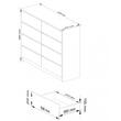 Comoda, placa laminata, 8 sertare, alb, 120x40x99 cm 