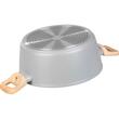 Oala ceramica cu capac de sticla, manere lemn, 4 L, 24 cm, MagicHome Harmony
