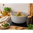 Oala ceramica cu capac de sticla, manere lemn, 5.9 L, 28 cm, MagicHome Harmony