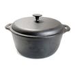 Oala de fonta cu capac, lingura de lemn, 7 L, Perfect Home