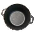 Oala de fonta cu capac, lingura de lemn, 7 L, Perfect Home