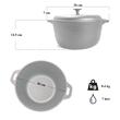 Oala de fonta cu capac, lingura de lemn, 7 L, Perfect Home