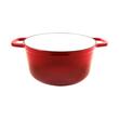 Oala de fonta emailata cu capac, lingura de lemn, 5.2 L, Perfect Home