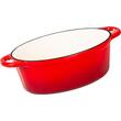 Oala de fonta emailata cu capac, maner din inox, rosie, 4.4 L, Magic Home