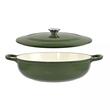 Oala de fonta emailata cu capac, maner din inox, verde, 5.5 L, Perfect Home