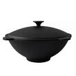 Oala de fonta tip wok, cu capac, 51.5x26 cm, Perfect Home