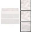 Organizator cosmetice, plastic, 3 niveluri, 2 sertare, alb, 30x25x34 cm, Springos