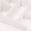 Organizator cosmetice, plastic, 3 niveluri, 2 sertare, alb, 30x25x34 cm, Springos