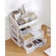 Organizator cosmetice, plastic, transparent, 23.5x6.5x27 cm, Isotrade