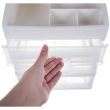 Organizator cosmetice, plastic, transparent, 23.5x6.5x27 cm, Isotrade